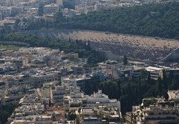 Marathon crowds at the Panathenaic Stadium